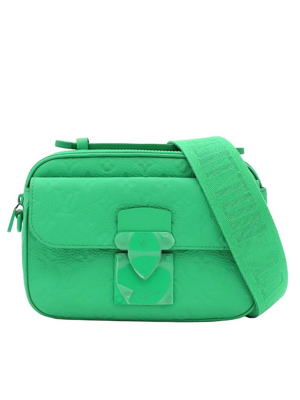 Louis Vuitton S Lock Messenger Green Taurillon Monogram Empreinte 2-Way